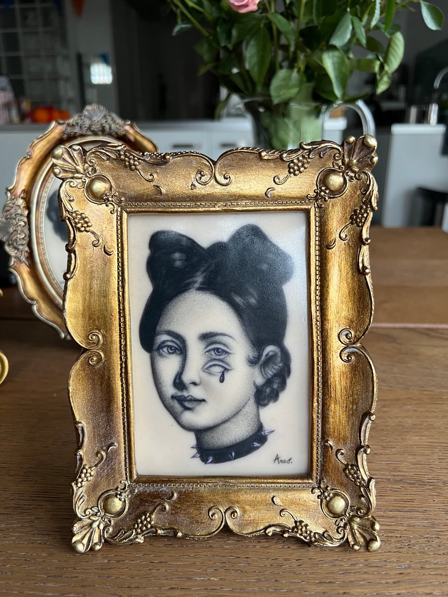 Tattooed Goth Victorian Portrait on Silicone Skin