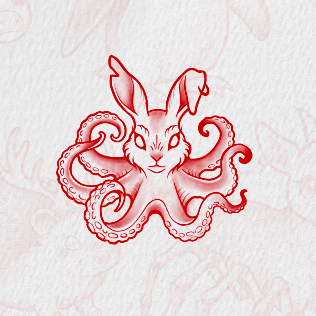 Octopus Bunny Flash Tattoo