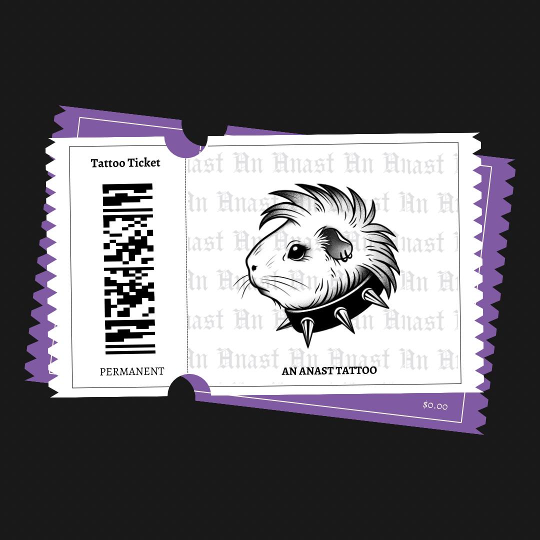 Guinea Pig Tattoo Ticket