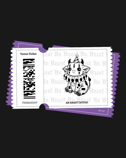 Clown Cow - Tattoo Ticket
