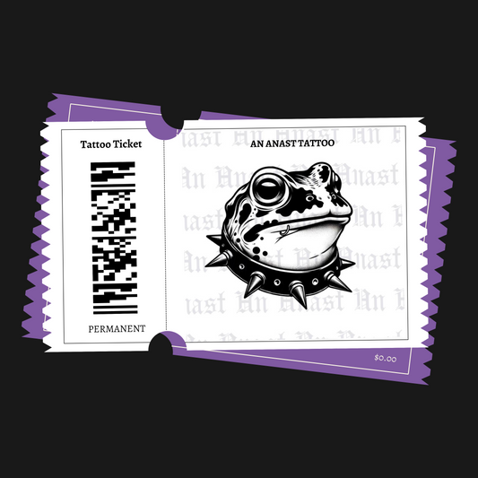 Goth Frog - Tattoo Ticket