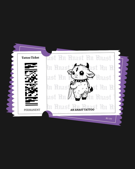 Dangerous Cow - Tattoo Ticket