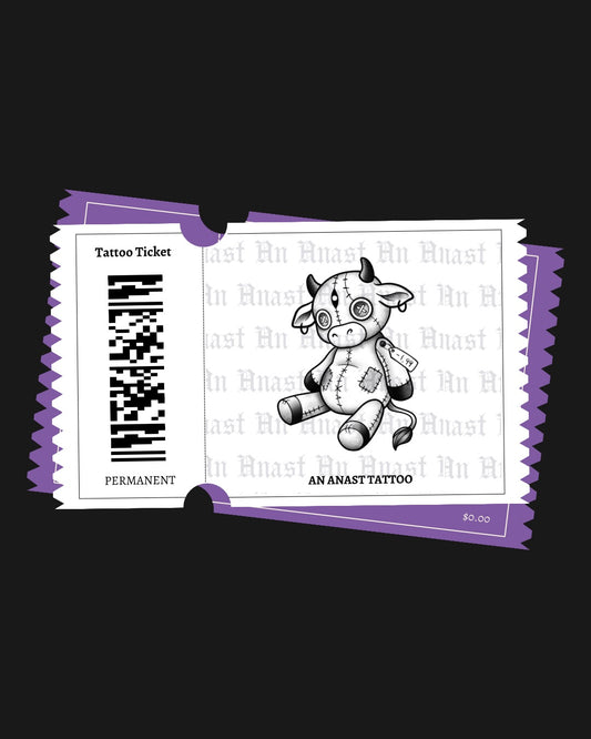 Ragdoll Cow - Tattoo Ticket