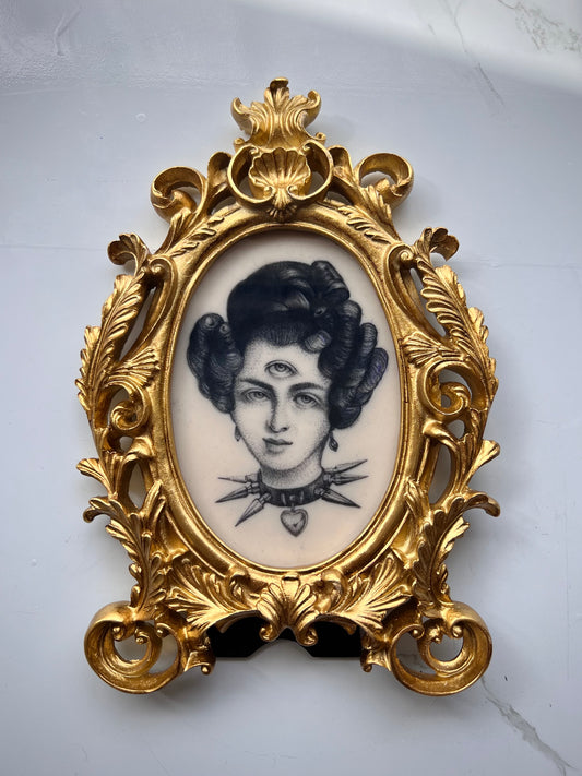 Framed Victorian Portrait on Silicone Skin