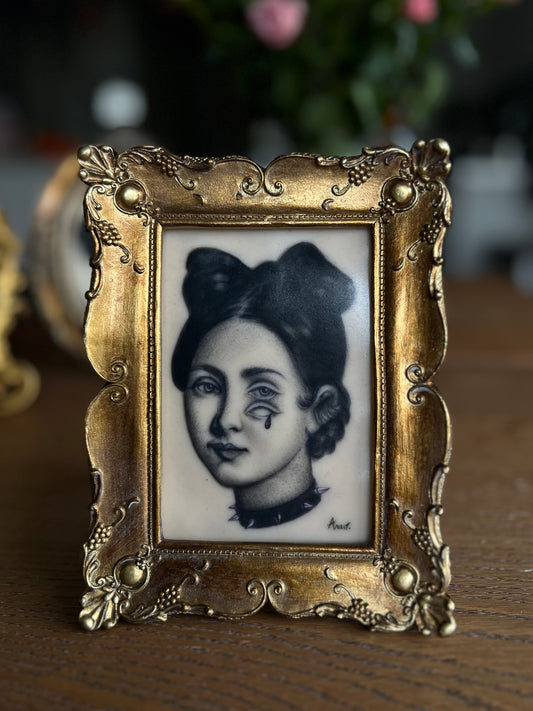 Tattooed Goth Victorian Portrait on Silicone Skin