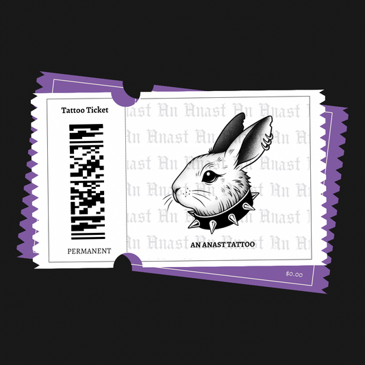 Goth Bunny - Tattoo Ticket