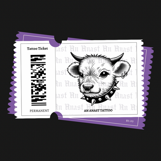 Goth Baby Cow - Tattoo Ticket