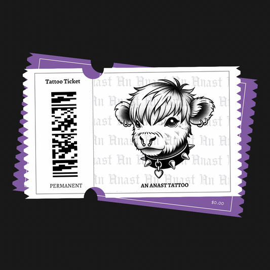 Baby Highland Calf - Tattoo Ticket