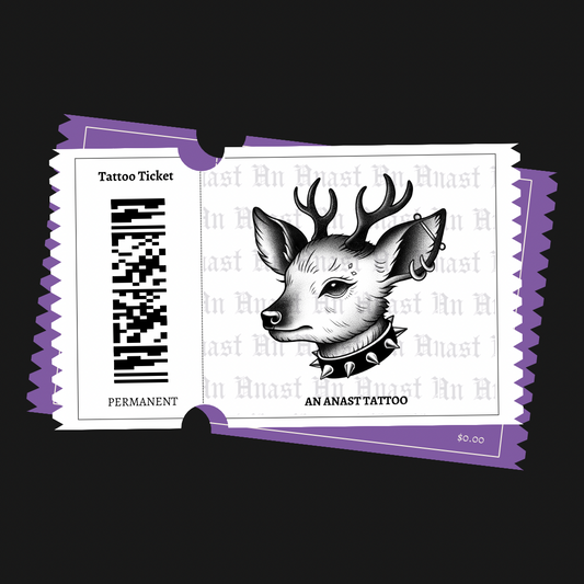 Goth Deer - Tattoo Ticket