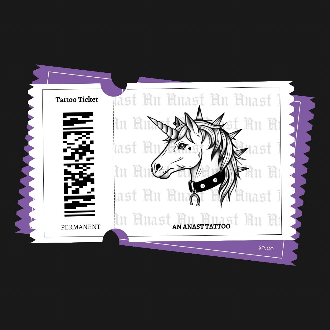 Unicorn Tattoo Ticket